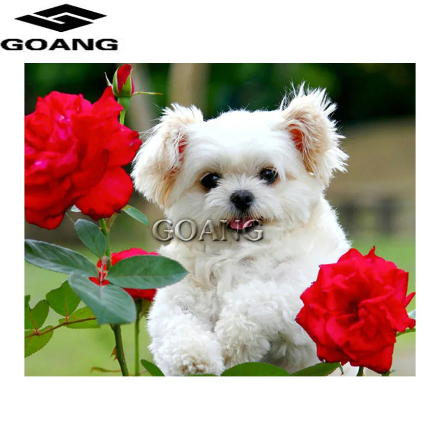 

Diamond Embroidery 5d diy Diamond Painting Animals cross stitch kits Diamond Mosaic paintings home decor dog and flowers