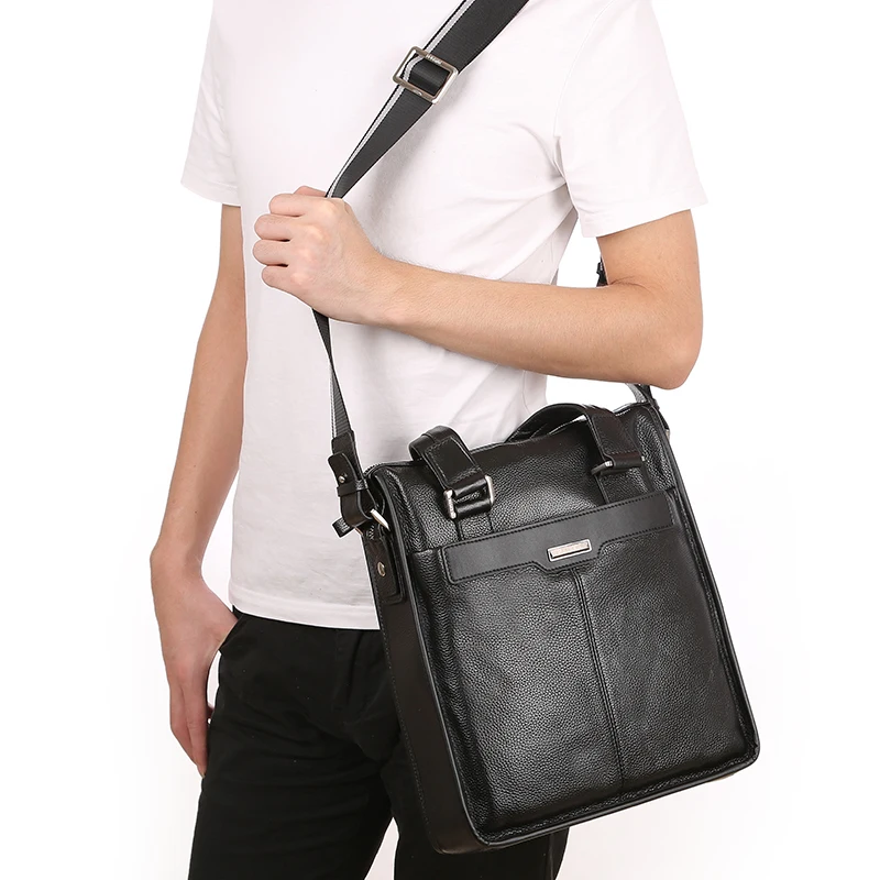 Новая мужская сумка из натуральной кожи, роскошный бренд, мужской деловой портфель, сумки-мессенджеры, высокое качество, мужская сумка на плечо