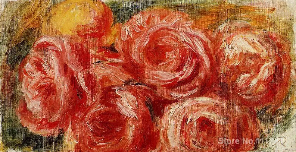 

Impressionist flower arts Red Roses by Pierre Auguste Renoir paintings Hand painted High quality
