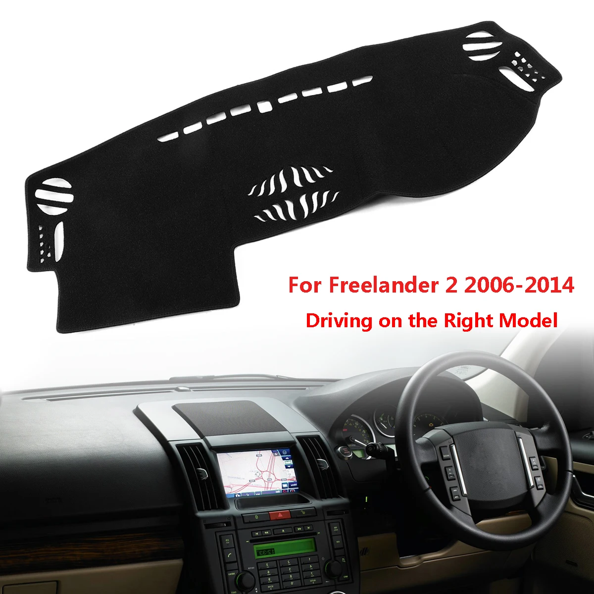 Car Dash Carpet Mat Dashboard Sun Cover for Land Rover Freelander 2