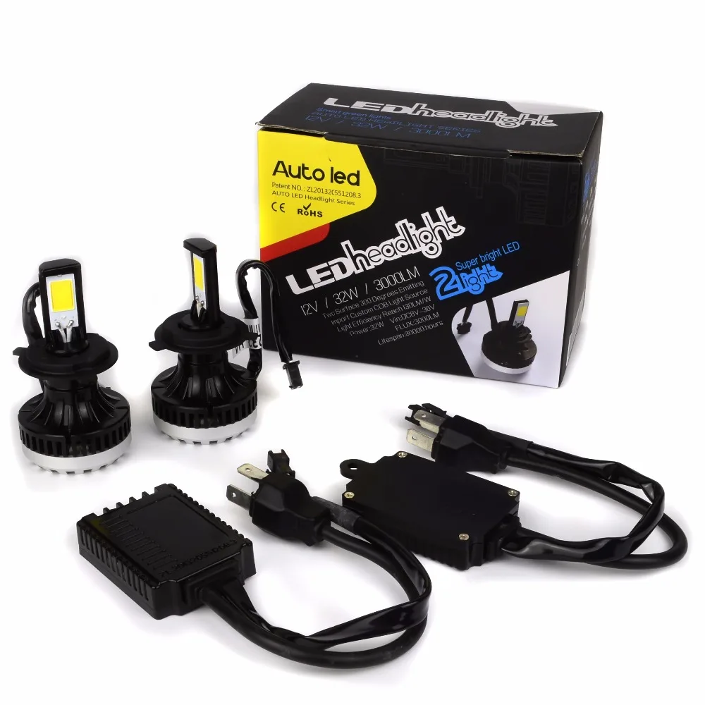 

HB3 9005 HB4 9006 H4 Hi Lo LED Auto Headlight Kit for Car LED Head Light Bulbs Lamp LED Fog Light Bulbs 6000LM 64W 12V White