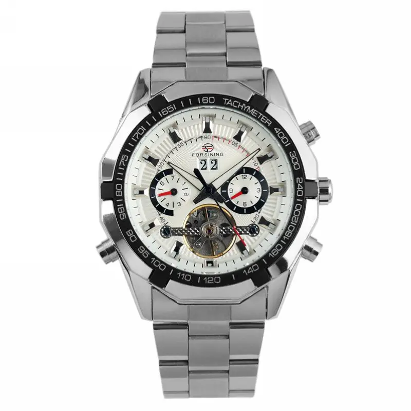 

2017 Original Forsining Men's Mult-function Day/Week Tourbillon Auto Mechanical Watches Wristwatch Gift Box Free Ship