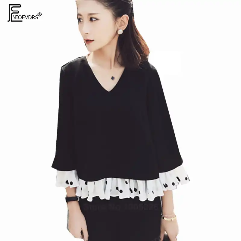 ruffle hem peplum top