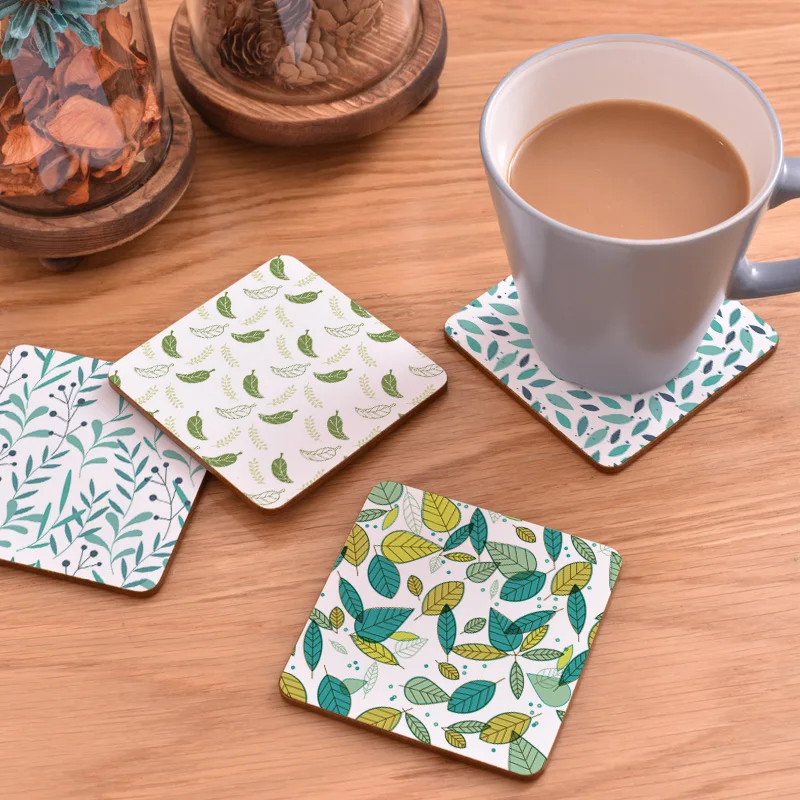 

CFen A's Creative Wood Coasters Cup Holder Non-slip Heat Proof Coffee Drink Coasters Tea Cup Mat Table Mat 1 piece