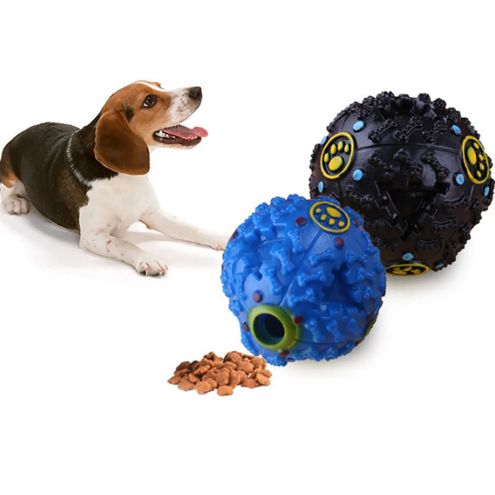 

Dog Toy Rubber Ball Chew Dispenser Leakage Food Play Ball Interactive Pet Dental Teething Training Toy Blue Red 7.5cm/2.95"