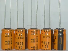 10pcs 330uF 25V NIPPON NCC GXE Series 10x16mm Low Impedance High Temperature 25V330uF Aluminum Electrolytic Capacitors