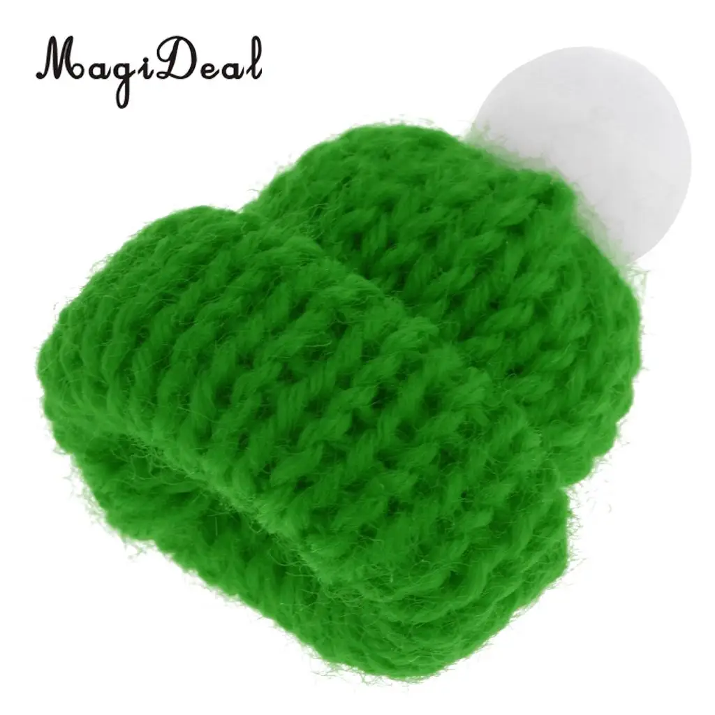 Lovely Miniature Mini Knit Hats for 1:12 Scale Dollhouse Miniature Home Shop Accessories Dolls House Interior Decoration Red