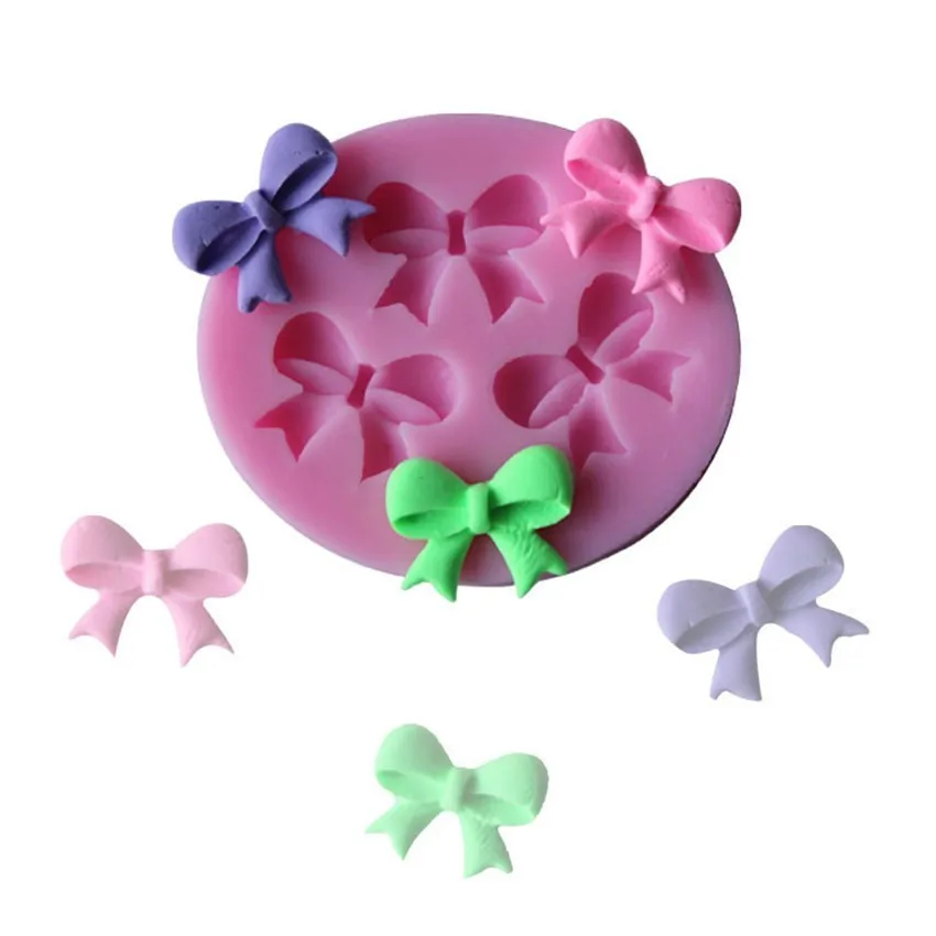 

3-loch Bogen Bowknot Design Modellierung Kuchen Dekoration Fondant Schokolade Pudding Silikonform