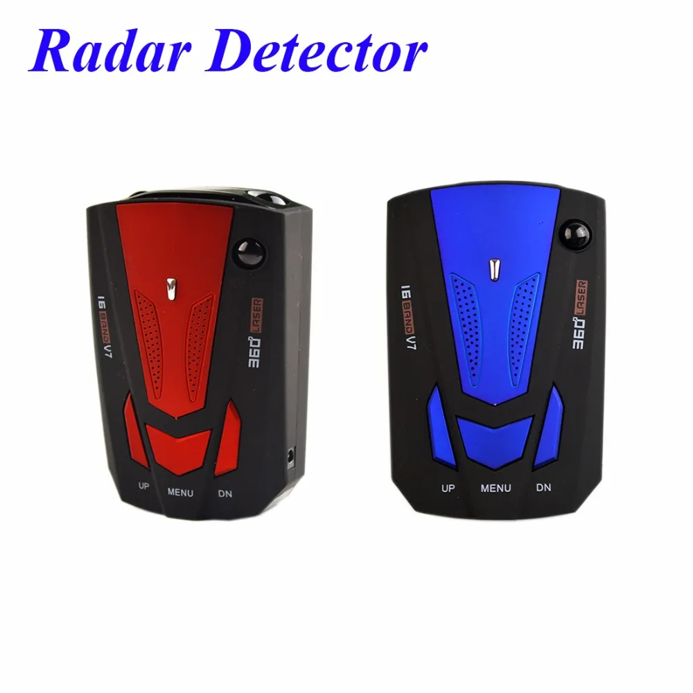 

Viecar Car Radar Detector English Russian Auto 360 Degree Vehicle V7 Speed Voice Alert Alarm Warning 16 Band LED Display
