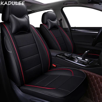 

KADULEE Custom Leather car seat cover For HUMMER H2 H3 car-styling auto accessories car Stickers carpet 3D Black/Red