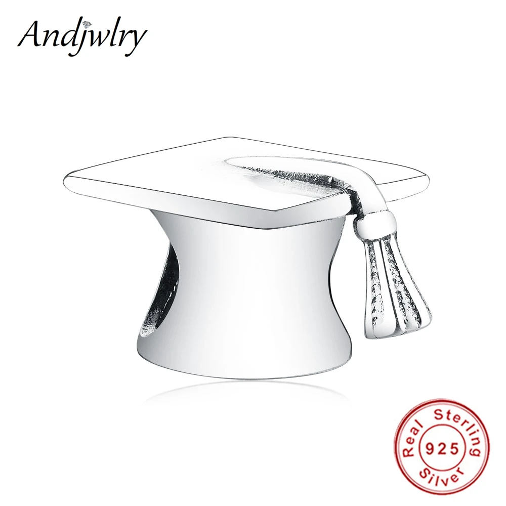 

Fit Original Pandora Charms Bracelet 925 Sterling Silver Doctorial Hat Beads Charms DIY Jewelry Berloque Graduation Gift