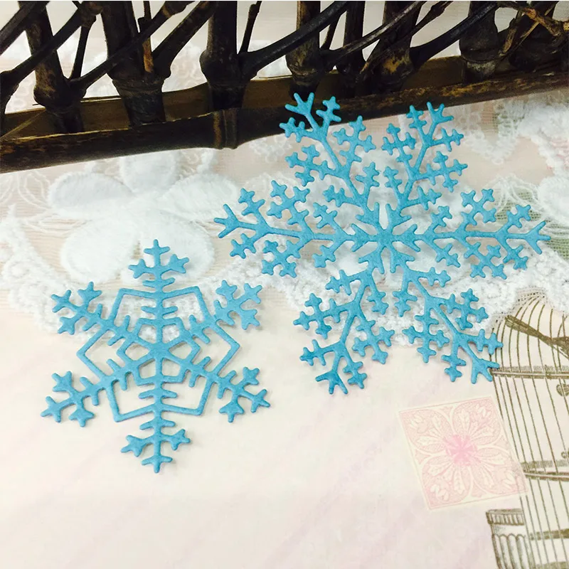 

2Pcs Snowflake Metal Cutting Dies for Scrapbooking DIY Album Embossing Folder Paper Card Maker Tool Template Decor Stencils Dies