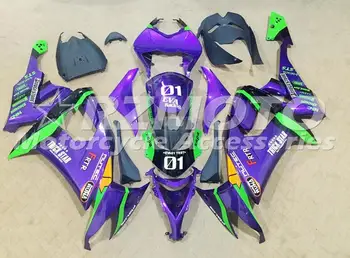 

3Gifts New ABS Motorcycle Fairings Kit Fit for kawasaki Ninja ZX-10R ZX10R 2008 2009 2010 10R 08 09 10 Bodywork Set purple green