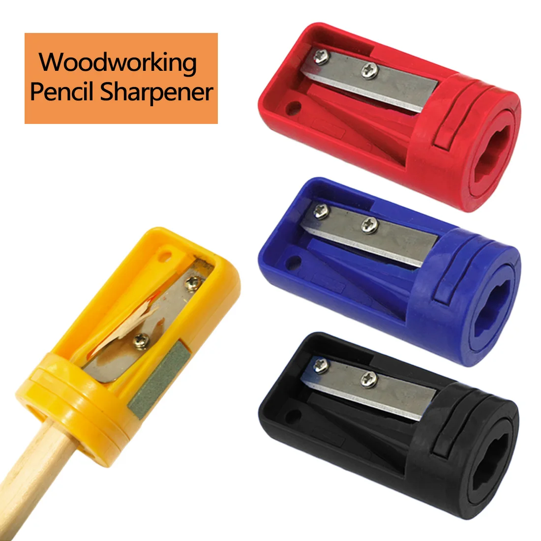 Строительный плотник, точилка для карандашей, 4 цвета на выбор, бритва, узкий точильный инструмент для деревообработки