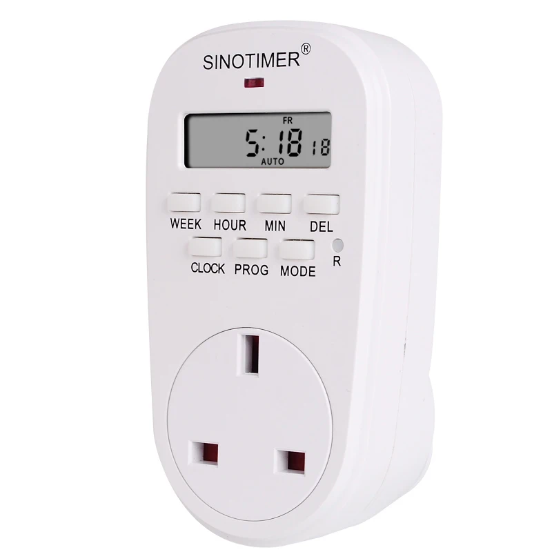 UK Plug British Outlet 7 Days Weekly Programmable Digital Plug Socket Timer Switch Time Relay Wall Clock Power AC 230V 220V 50Hz 2