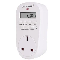 UK Plug British Outlet 7 Days Weekly Programmable Digital Plug Socket Timer Switch Time Relay Wall Clock Power AC 230V 220V 50Hz 2