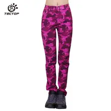 Осень зима камуфляж Solfshell флисовые штаны Для женщин на открытом воздухе Отдых на природе Рыбалка треккинг Пеший Туризм Водонепроницаемый ветрозащитный теплые брюки