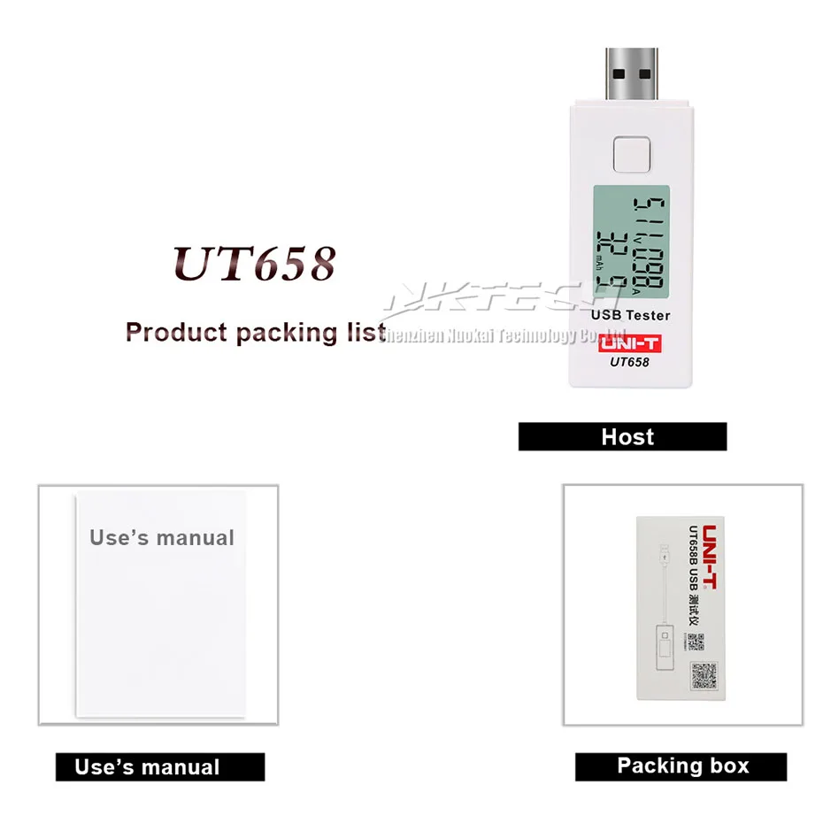 UNI-T UT658 UT658B USB Тестер Вольтметр Амперметр телефон планшет безопасность питания цифровой ЖК-дисплей Вольт-монитор измеритель тока Емкость 9 В 3A