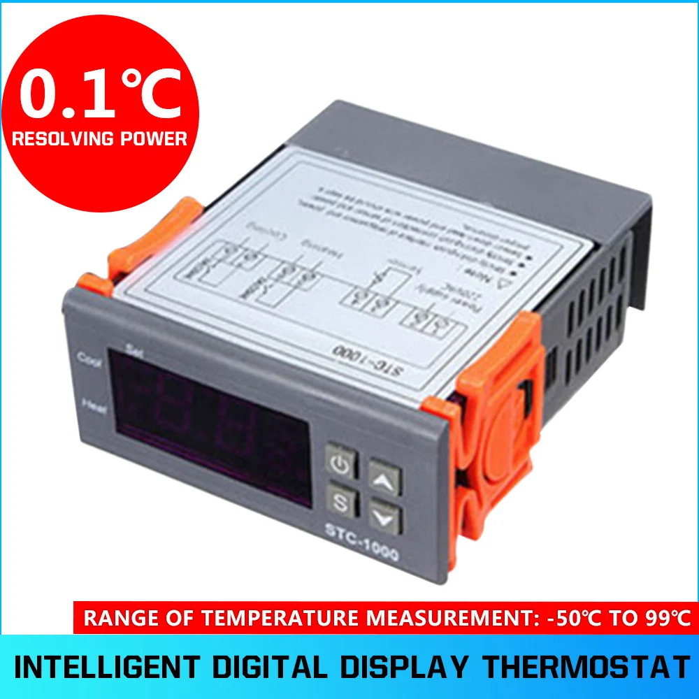 

Precise Temperature Controller STC-1000 110V-220V Touch Digital Temperature Controller Thermostat With Sensor
