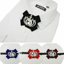 Стильный галстук жениха корейский Алмазный венец галстук-бабочка роскошные свадебные подарки на день рождения элегантный бабочка галстук-бабочка