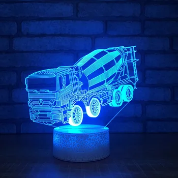 

2018 New Trucks 3d Lights Colorful Gradient Led Visual Lights Creative Remote Control Bedside Night Light