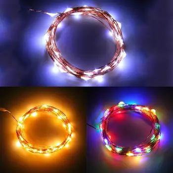 

5M 50leds LED String Light Silver Wire DC4.5V 3XAA Battery Operated Fairy Lights Christmas New Year Wedding Decoration Ligh
