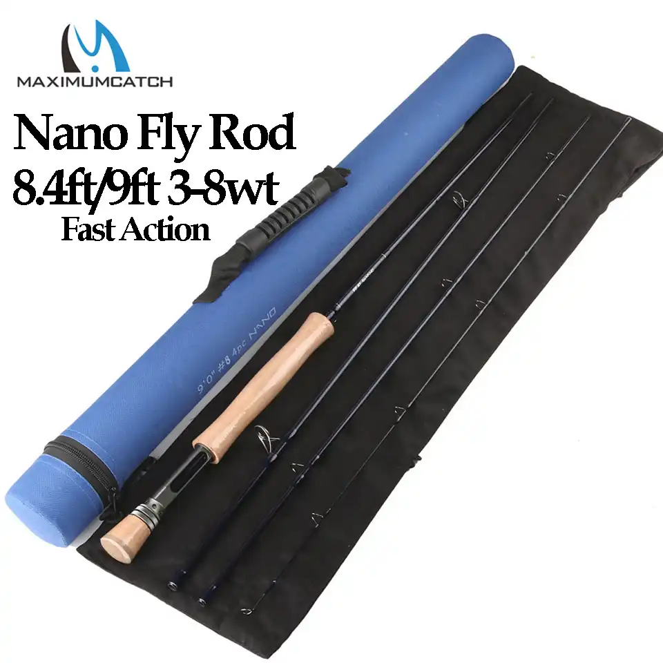 3/4 5/6 7/8WT Fly Rod 9FT Fast Action Carbon Fiber Fly Fishing Rod &Cordura Tube