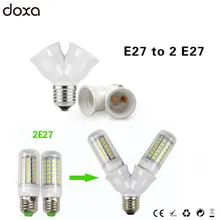 Y Форма E27 до 2 E27 держатель лампы конвертер Кукуруза лампы базы Тип преобразование гнезда 2E27 сплиттер адаптер противопожарные Материал