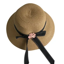 2019 summer new ladies sun hat simple casual solid color flower decorative bow breathable sunscreen sun hat 2019 summer new ladies sun hat simple casual solid color flower decorative bow breathable sunscreen sun hat