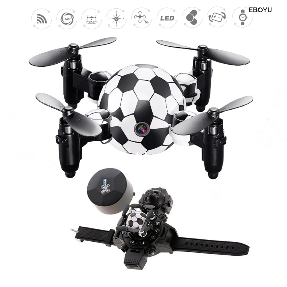 EBOYU DH-880 2,4 ГГц 4CH 0.3MP Wi-Fi FPV Камера складной Футбол Форма смотреть контроллер RC горючего высоты Радиоуправляемый Дрон RTF