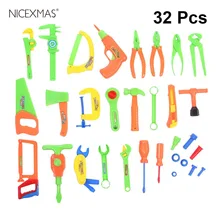 32 шт. инструмент для ремонта игрушек роль играть в обучение моделирование DIY Ремонт Инструменты техническое обслуживание игрушки для детей мальчиков