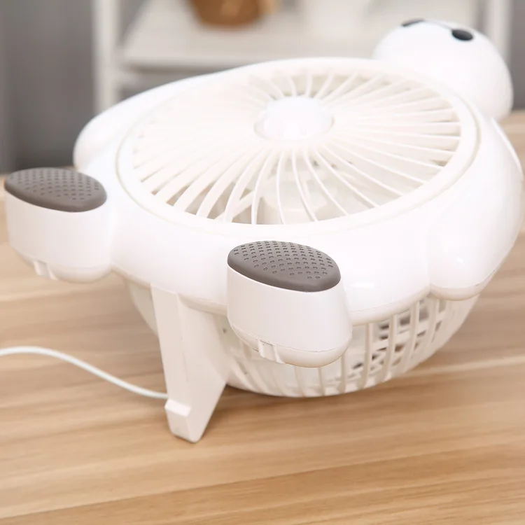220 V ventilador de escritorio mini lindo baymax forma ventilador viento natural/estándar viento velocidad ajustable del ventilador eléctrico