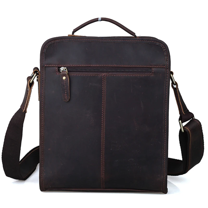 

Vintage Men Business Messenger Bags Real Genuine Leather Crossbody Bags Crazy Horse Leather Tote Organizer Bag For Men Handbags