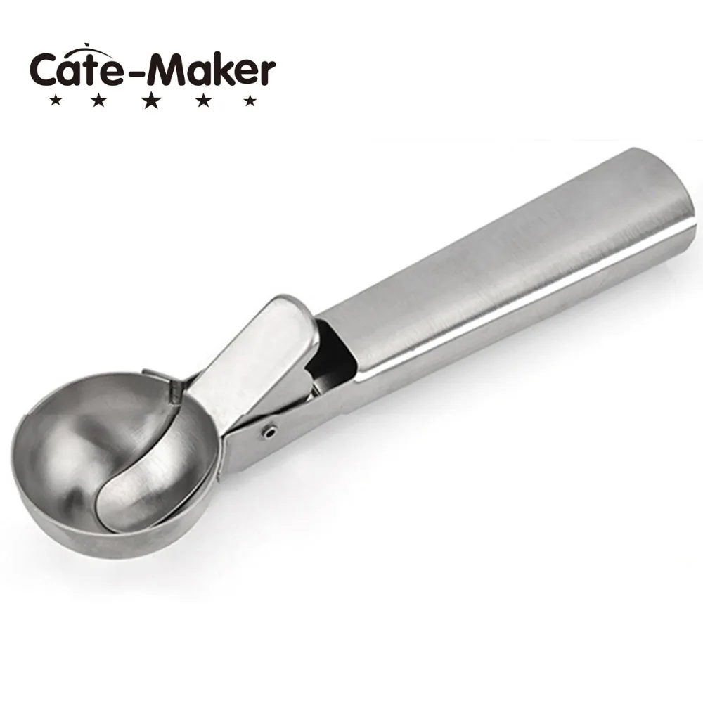 

Cate Maker Stainless Steel Ice Cream Scoop Ice Ball Maker Yogurt Scoop Fruit Watermelon Scoop Tool