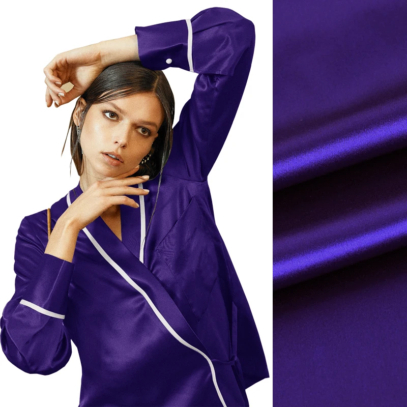 140 CM Breed 40 MM Ching Paars Effen Kleur Zware Zijden Stof Goed voor Zomer Lente Jurk Rok Shirt Broek JH190 140 CM Breed 40 MM Ching Paars Effen Kleur Zware Zijden Stof Goed voor Zomer Lente Jurk Rok Shirt Broek JH190