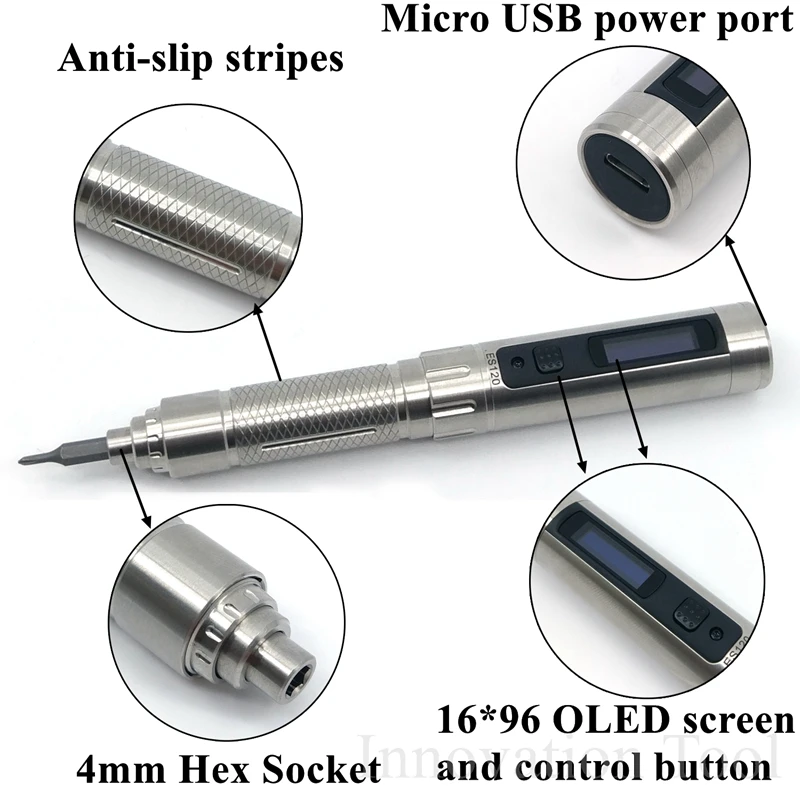 ES120 мини прецизионная электрическая отвертка Беспроводная литий-ионная аккумуляторная гироскопа управления движением 4 мм отвертка USB кабель