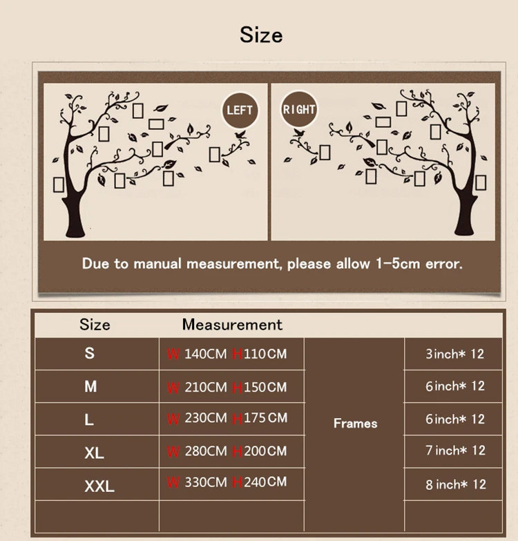 Большой 3D DIY Семья фотографии Дерево акриловые Стикеры Настенный декор Гостиная Спальня Art фоторамка Стикеры s на стены