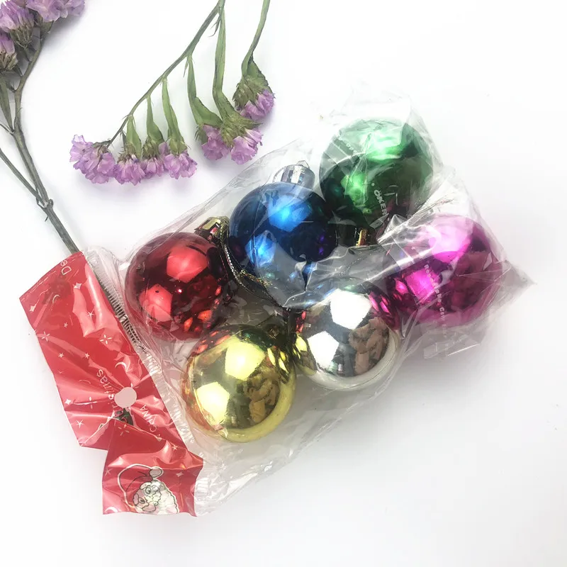 

6pcs/set Christmas Tree Decorated , Pay Postage, Free Acquire Market Showcase Ornaments ball small size 35mm