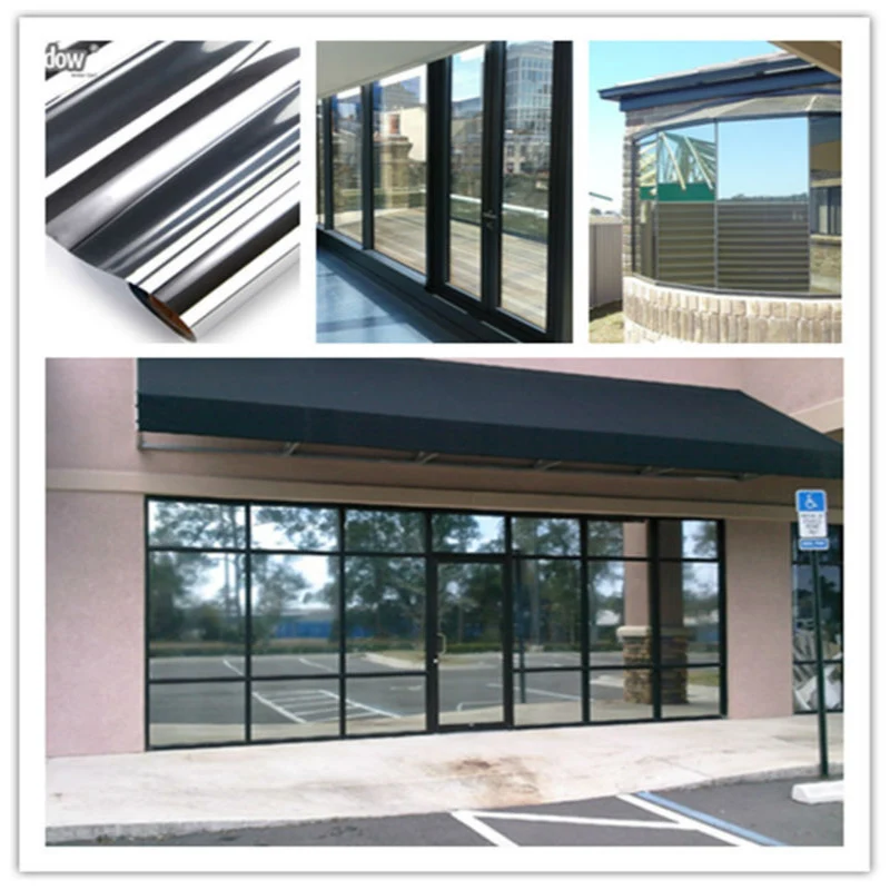 

Commercial Reflective Mirror Window Tints 0.5x3mWindow Films Adhesive film