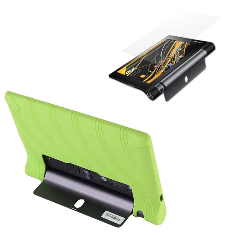 

1x Clear Screen Protector, Ultra Slim Luxury Silicon Soft Cover Smart Shell Silicone Case For Lenovo Yoga Tab 3 Tab3 850F/M/L 8"