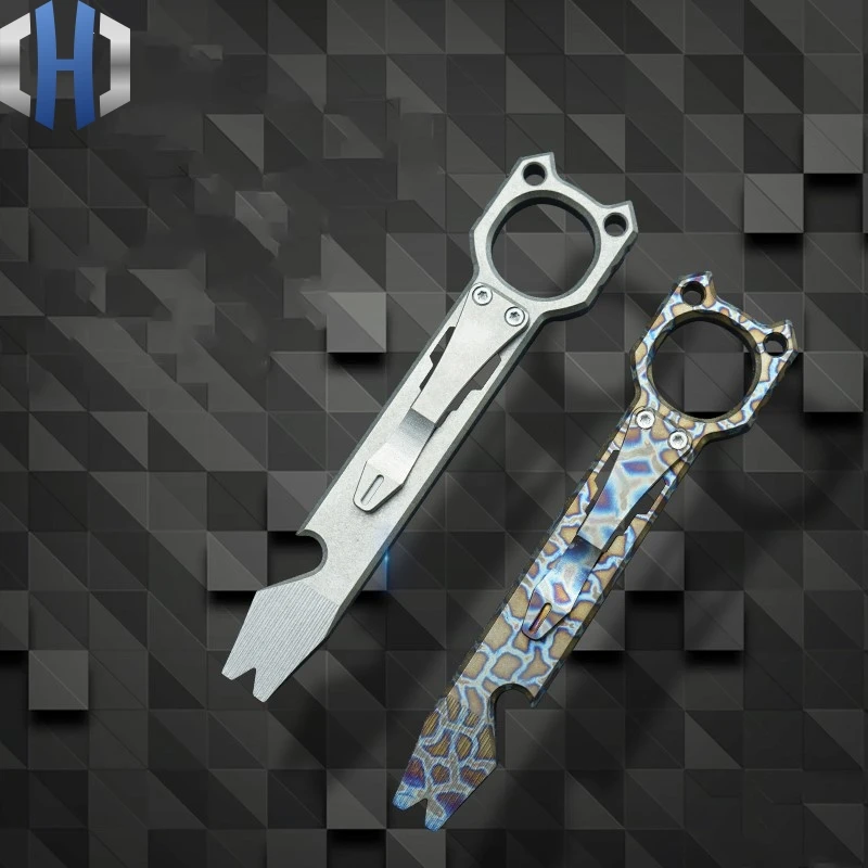 

Original Titanium Crowbar Multi-function Tool With EDC Self-defense Outdoor Survival Bottle Opener