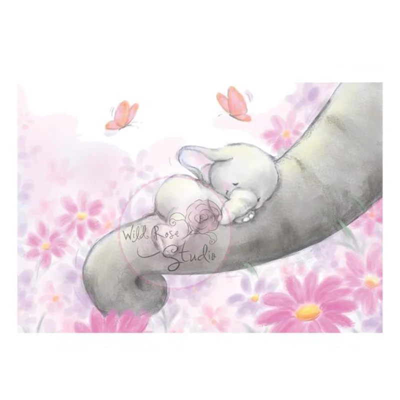 

Transparent Clear Silicone Stamp Set for DIY Scrapbooking/Photo Album Card Making Decorative Stamps Cute baby elephant