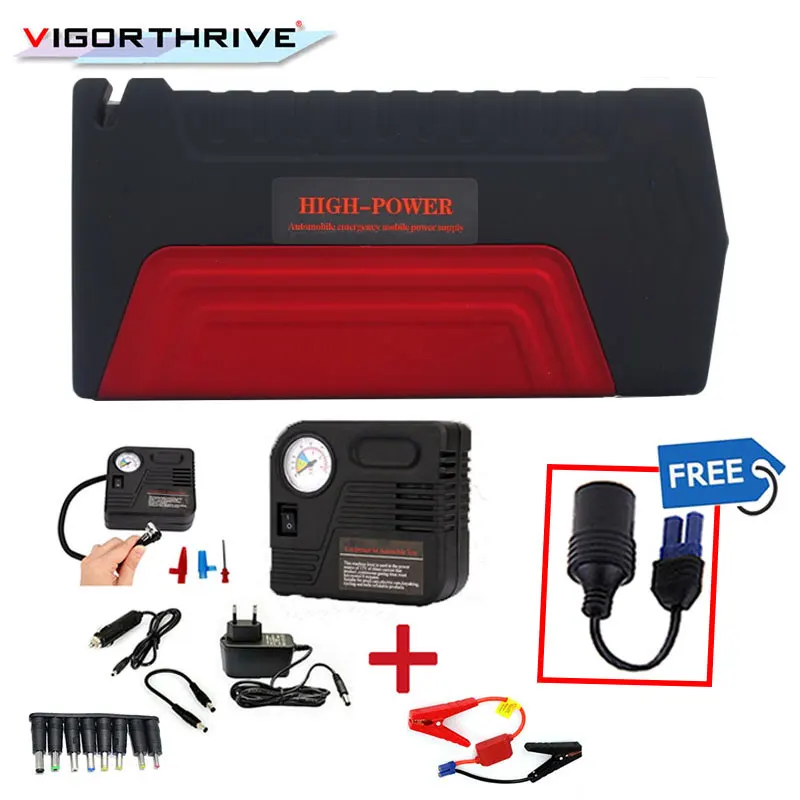 

Battery Booster 600A 12V With Three Lights Portable charger Auto Power Bank Car Jump Starter Multifunction For Car Petrol Diesel