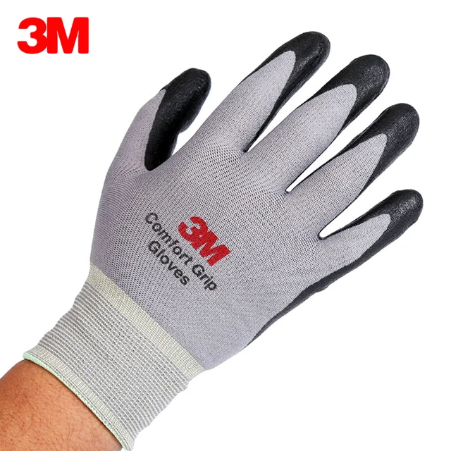 2 pairs 3M Safety Working Gloves Comfort Grip Gloves Nitrile Foam