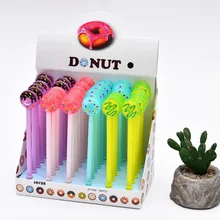 36 шт./упак. милые Креативные каваи пончик гелевая чернильная ручка Силиконовая Ручка-роллер вода чернильное перо офисные школьные принадлежности канцелярские