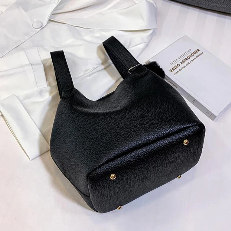 Yogodlns классическая простая дамская сумка из мягкой искусственной кожи с металлической пуговицей в национальном стиле с кисточками на одно плечо модная Высококачественная сумка