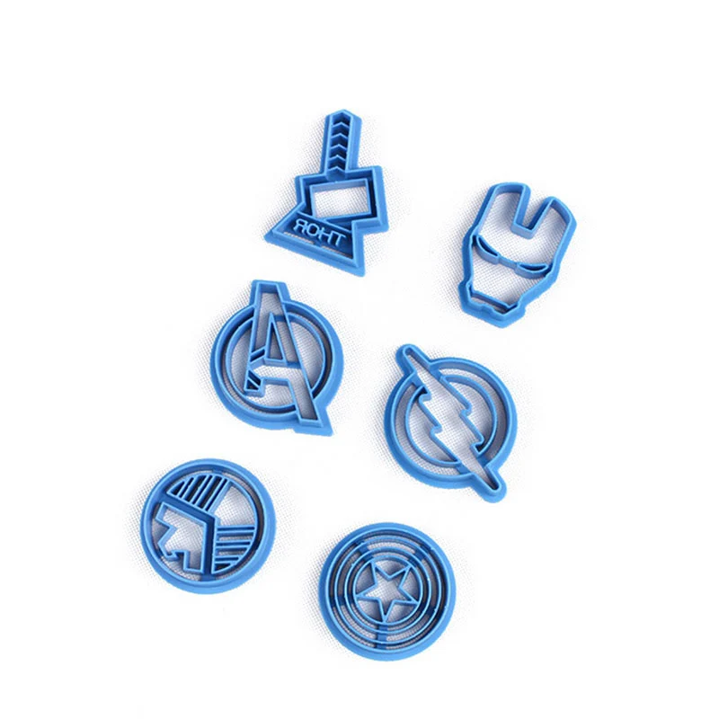 

Explosion models new superhero series The Avengers fondant cookie cutters mold 6pc