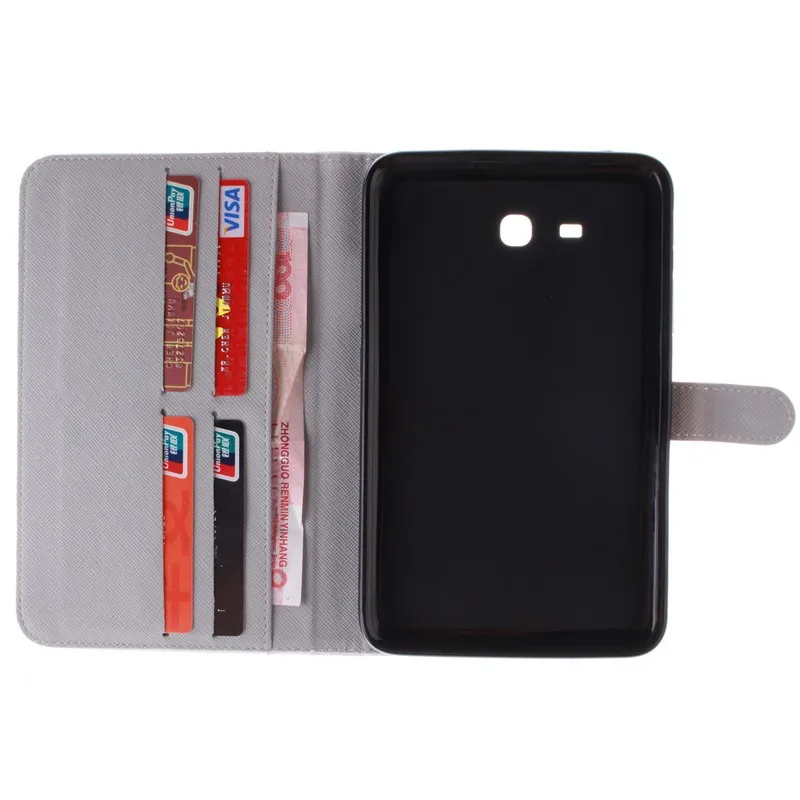 Fashion Painted Flip PU Leather s Case For Samsung Galaxy Tab 3 Lite Case For Samsung Galaxy Tab 3 7.0 T110 T111 Tablet Cover (66)