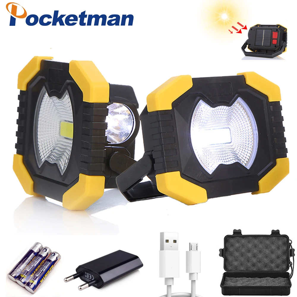 

Portable Work Light 2400mAh Battery Solar energy Light Tent Lantern USB Rechargeable Searchlight For Hunting Camping Latern