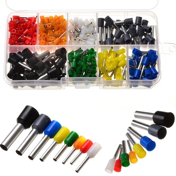 

400Pcs Insulated Cord Pin End Terminal Ferrules Kit Set Wire Connectors Copper Crimp Connector AWG 22 - 10